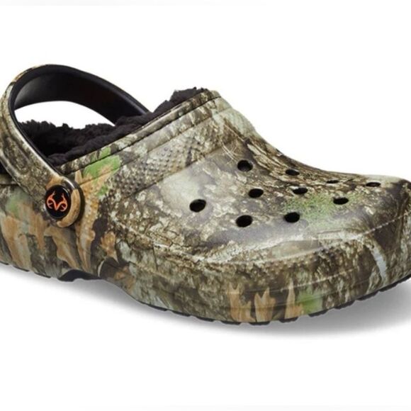 CROCS x Realtree APX Classic Lined Clog Unisex W10 M8 Camo Hiking Lounging NEW - Picture 2 of 11